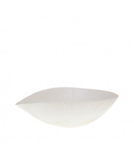 Saladier en céramique mat beige 38.5x29x14.5cm