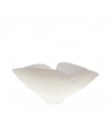 Floral beige mat ceramic salad bowl 41x31.5x20cm