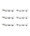 Porcelain white dachshund knife rests - set of 6