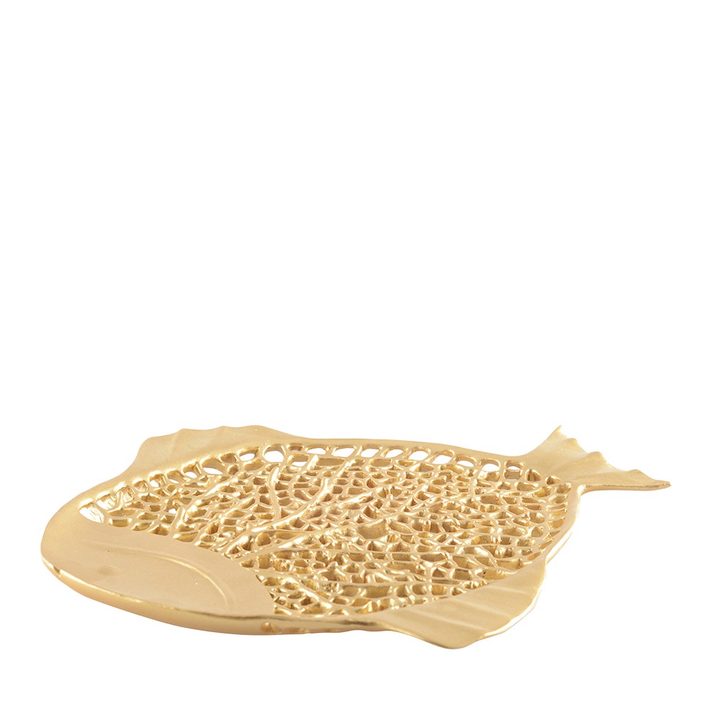Coupe décorative poisson doré 32x26x2cm