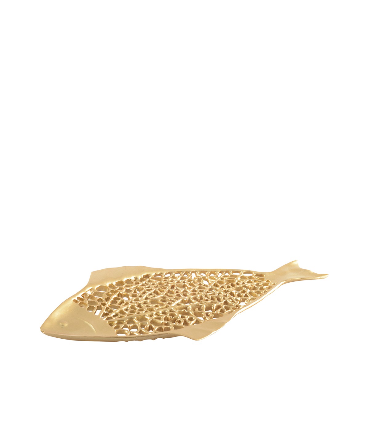 Decorative gold fish bowl 38x18.5x1.5cm