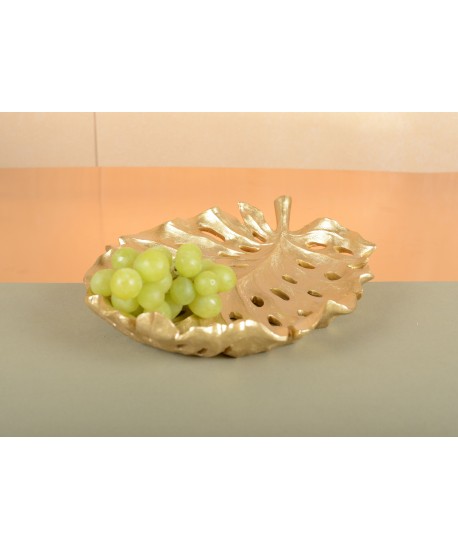 Gold leaf fruit bowl 31x25x5cm
