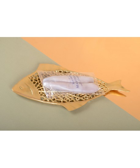 Decorative gold fish bowl 38x18.5x1.5cm