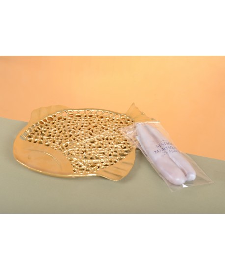 Coupe décorative poisson doré 32x26x2cm