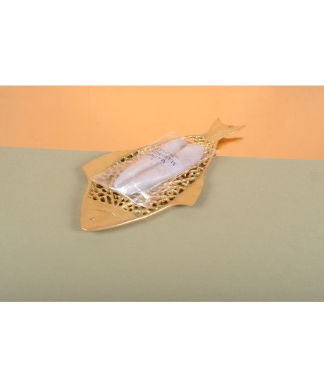 Decorative gold fish bowl 38x18.5x1.5cm