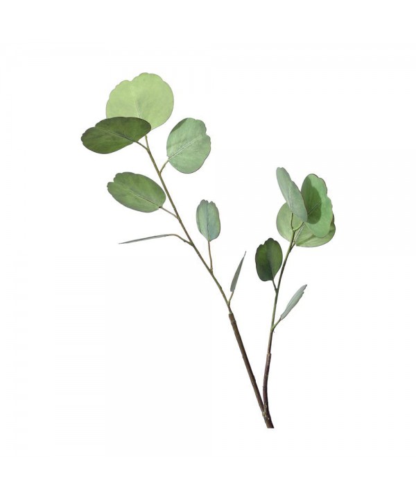 Fleur décorative d'eucalyptus vert clair h65cm