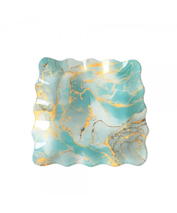 Ocean gold flat square bowls 20cm - set of 6