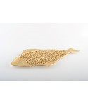 Decorative gold fish bowl 38x18.5x1.5cm