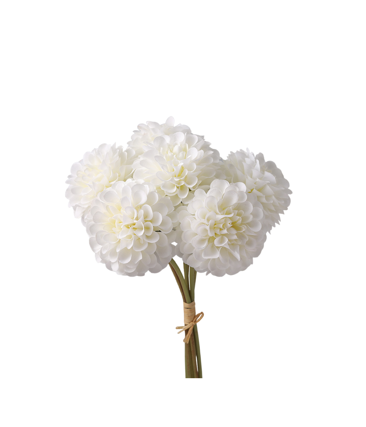 Fleur décorative chrysanthème blanc h40cm