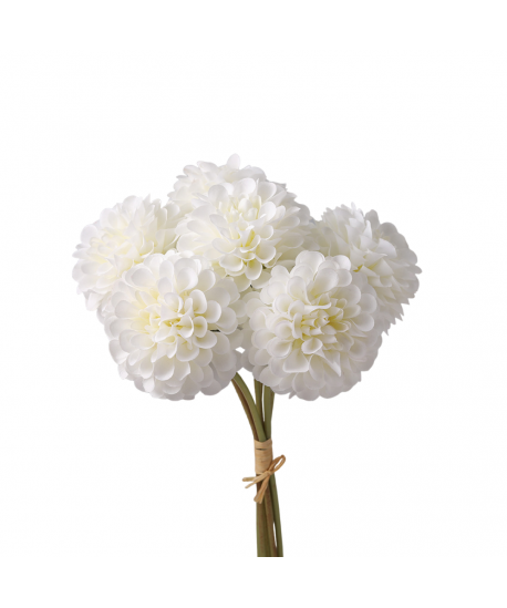 Fleur décorative chrysanthème blanc h40cm