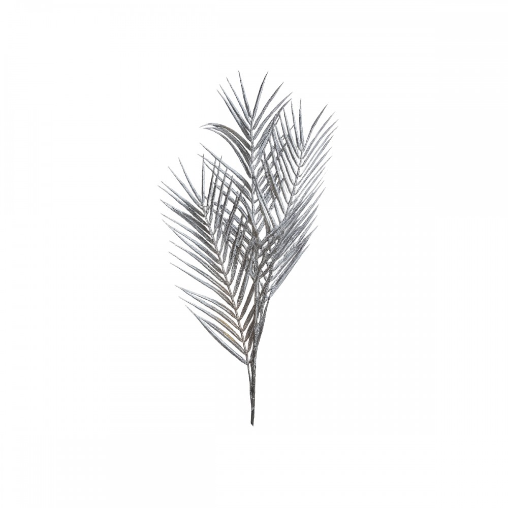 Silver palm decorative flower h90cm