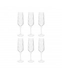 Flûtes à champagne vagues - lot de 6