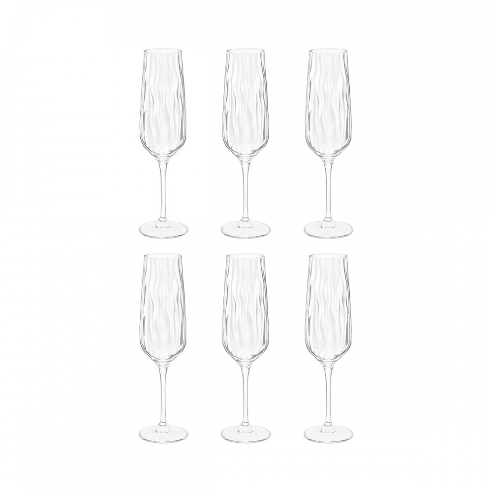 Flûtes à champagne vagues - lot de 6