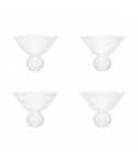 Ice cream bowls with diamond foot - set of 4