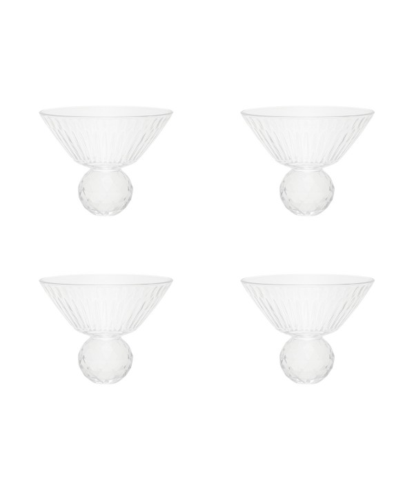 Coupes à glace avec pied en diamant - lot de 4