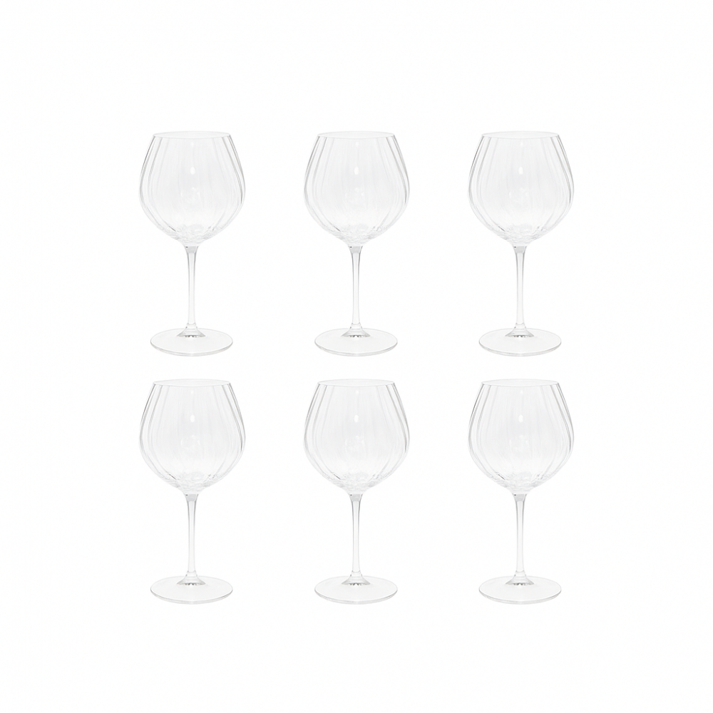 Wine glasses with diamond stem - set of 4