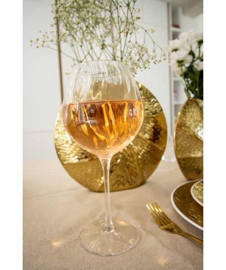 Wine glasses with diamond stem - set of 4