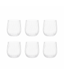 Verres à eau vagues - lot de 6