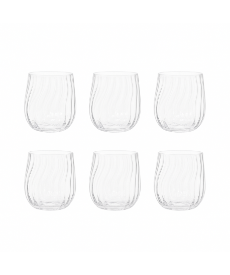 Verres à eau vagues - lot de 6