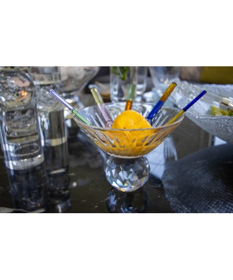 Ice cream bowls with diamond foot - set of 4