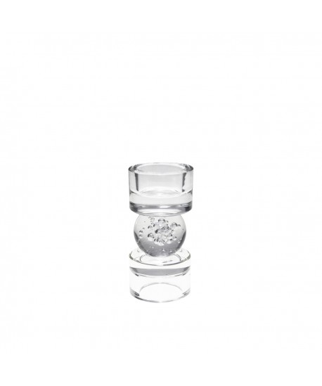 Bougeoir bulle en verre 6x6x12.5cm