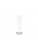 Vase pied diamant en verre 10x10x29.5cm