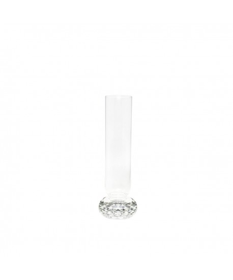 Vase pied diamant en verre 10x10x29.5cm