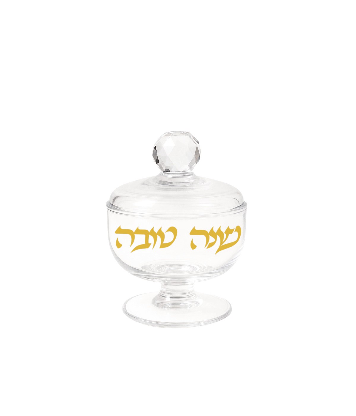 Diamond glass sugar bowl 8x8x8.5cm