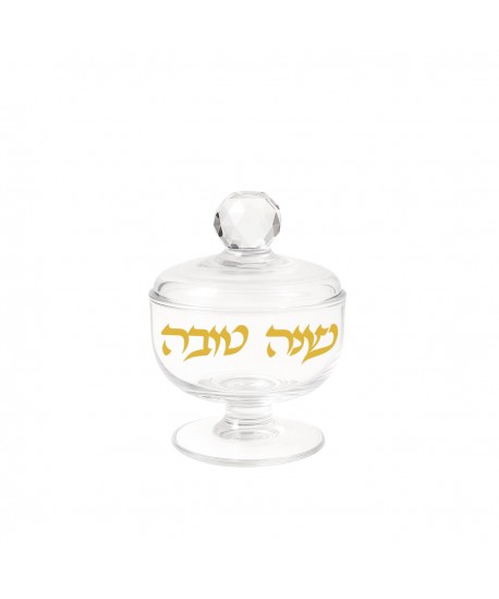 Diamond glass sugar bowl 8x8x8.5cm