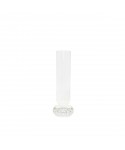 Vase pied diamant en verre 10x10x29.5cm