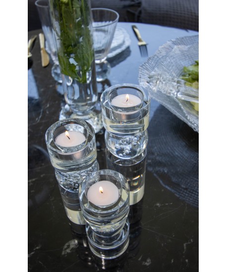 Bougeoir bulle en verre 6x6x12.5cm