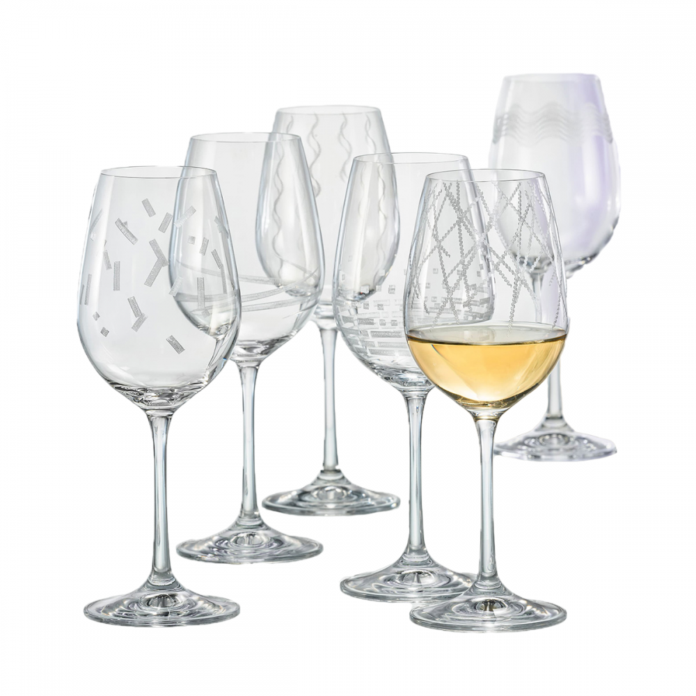 Set of 6 wine glasses 350ml Tempo