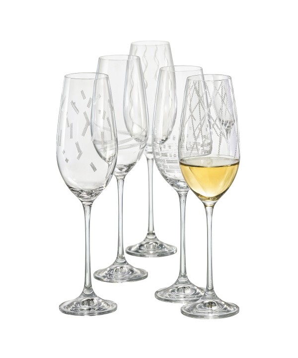 Set of 6 champagne flutes Tempo