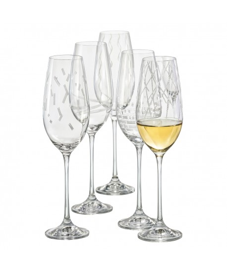 Set de 6 flutes à champagne tempo
