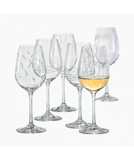 Set of 6 wine glasses 350ml Tempo