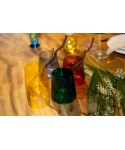 Multicolored glass straws - set of 4