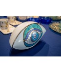 Turquoise decorative eye 20x12x13.5cm