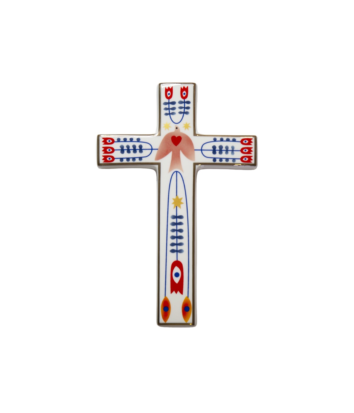 White decorative cross to hang 20cm
