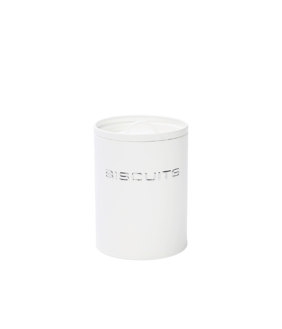 Boîte à biscuits blanche et argent 13.5x13.5x17.5cm
