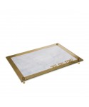 Chabat tray in transparent acrylic and gold metal