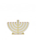Menorah in transparent acrylic and gilded metal
