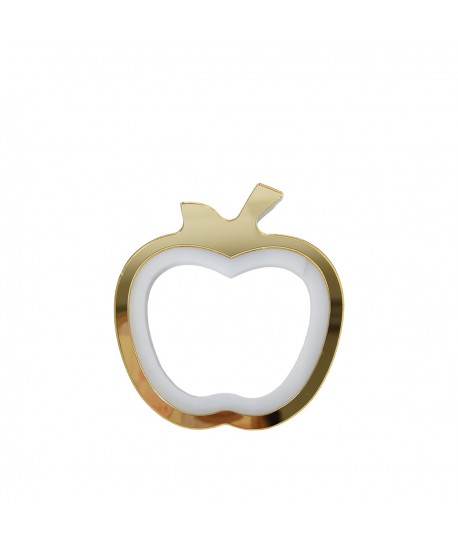 Lot de 4 ronds de serviettes pommes dorées