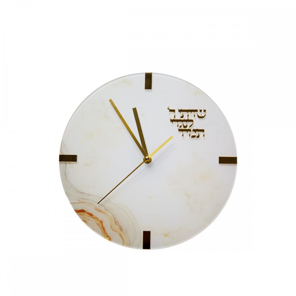 White and gold clock 30x30x1cm