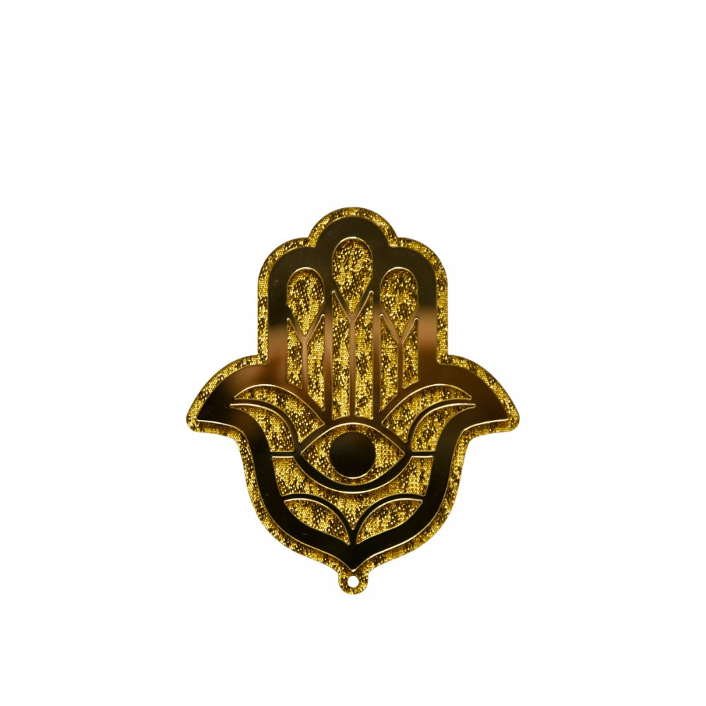 Main décorative dorée 9.7x11.3x0.5cm