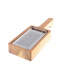 Cheese grater with acacia handle
