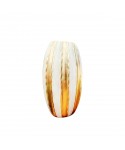 White and gold striped polyresin vase 41x41x8cm