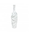Matt white polyresin vase 18x18x89cm