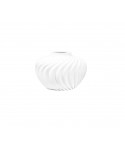 White round vase chantilly in polyresin 