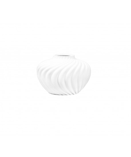 White round vase chantilly in polyresin 