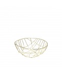 Gold-plated iron bread basket 24x24x10cm